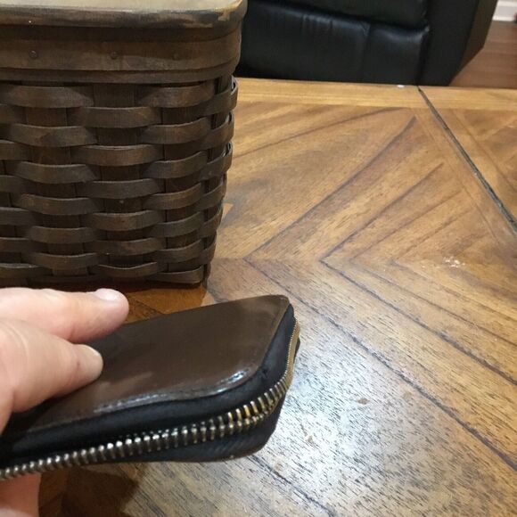 Prada Womens Zip Around Logo Leather Continental Wallet *PROJECT * DAMAGED - Picture 10 of 16